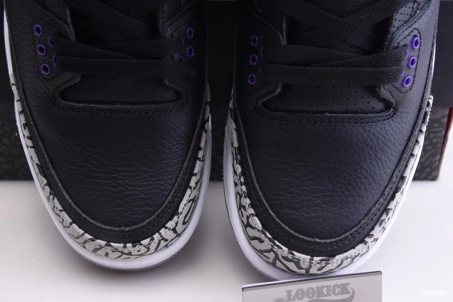 Rep Court Black CT8532-050 Air Jordan Purple Retro 3 0711